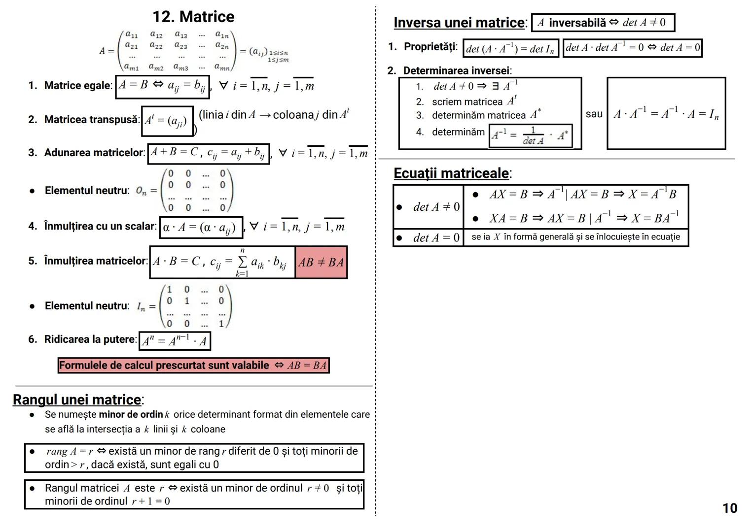 # Formule & Teorie MATEMATICĂ --- OCR Start ---
CUPRINS
NOTIŢE
..
..
0.
Formule de calcul prescurtat. Inegalităţi. Modul. Partea întreagă și