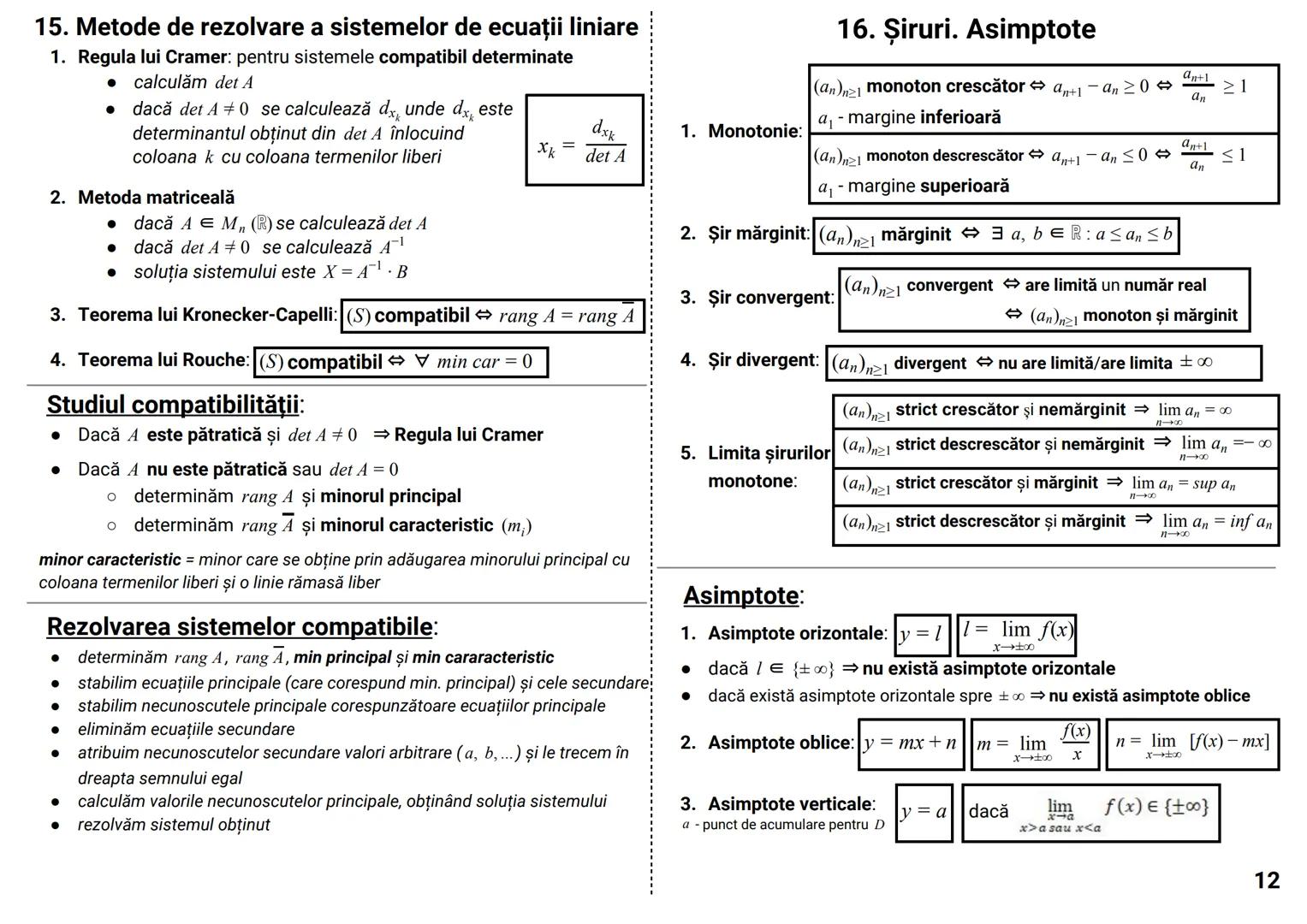 # Formule & Teorie MATEMATICĂ --- OCR Start ---
CUPRINS
NOTIŢE
..
..
0.
Formule de calcul prescurtat. Inegalităţi. Modul. Partea întreagă și