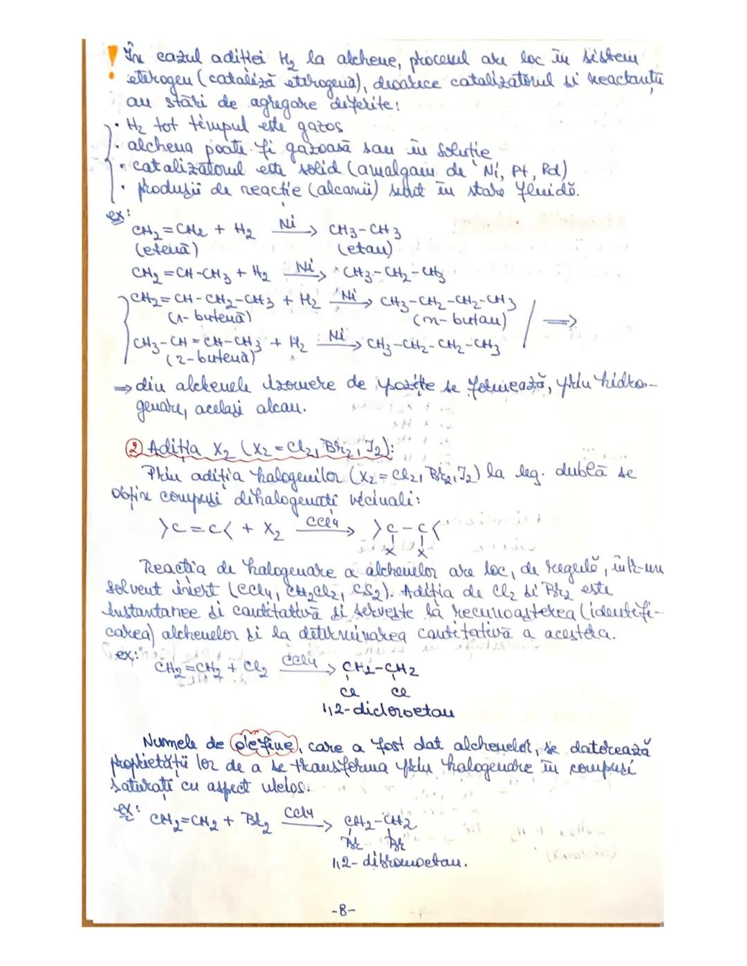 # Leg. dublă este formată dintr-o leg. σ şi o leg. π. Atomul de C implicat într-o dublă leg. formează 3 leg. σ coplanare cu închizuri de 120