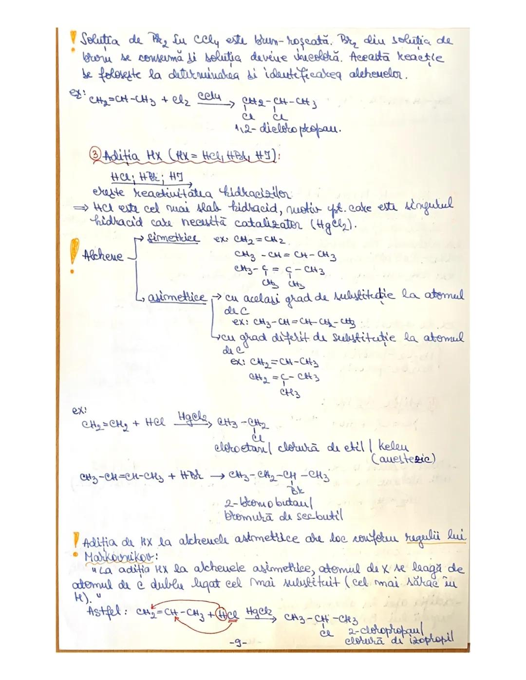 # Leg. dublă este formată dintr-o leg. σ şi o leg. π. Atomul de C implicat într-o dublă leg. formează 3 leg. σ coplanare cu închizuri de 120