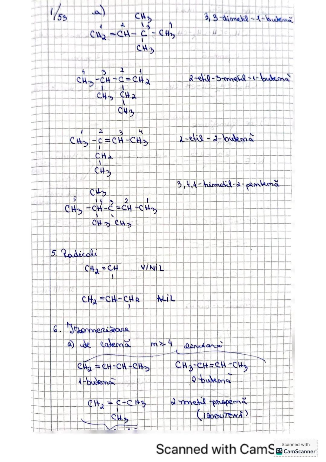 24.11.2024
Alcheme (Olefime)
1. Definitio
-hidrocarburi aciclice nesaturate ce contin
an moleculă o leg. dublă C-C
2. Faromula generala
-