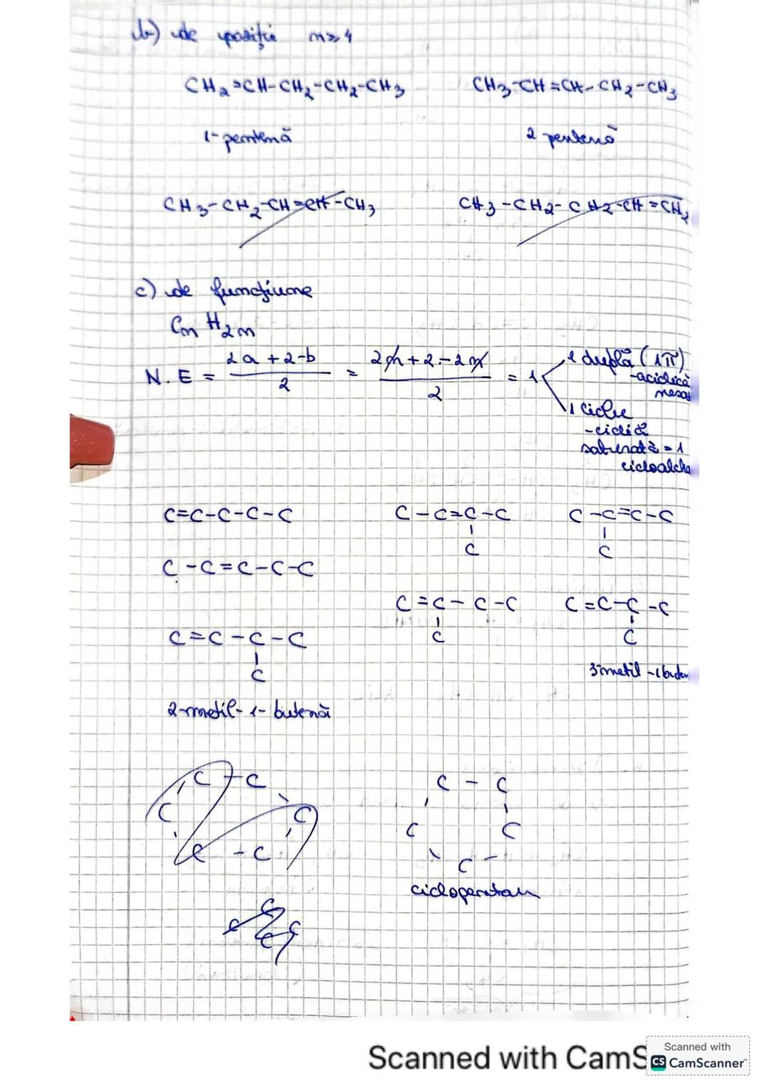 24.11.2024
Alcheme (Olefime)
1. Definitio
-hidrocarburi aciclice nesaturate ce contin
an moleculă o leg. dublă C-C
2. Faromula generala
-