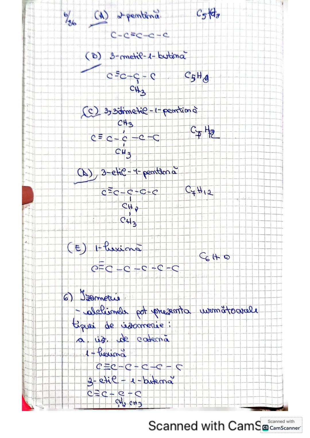 Alchime
5.01.2022
1) Def: - sunt ludrocarburi acidia nepatunate
ce conţin îm fmoleculă a legăture
tripla (C=c)
2) Formula generală
Cm Ham-2