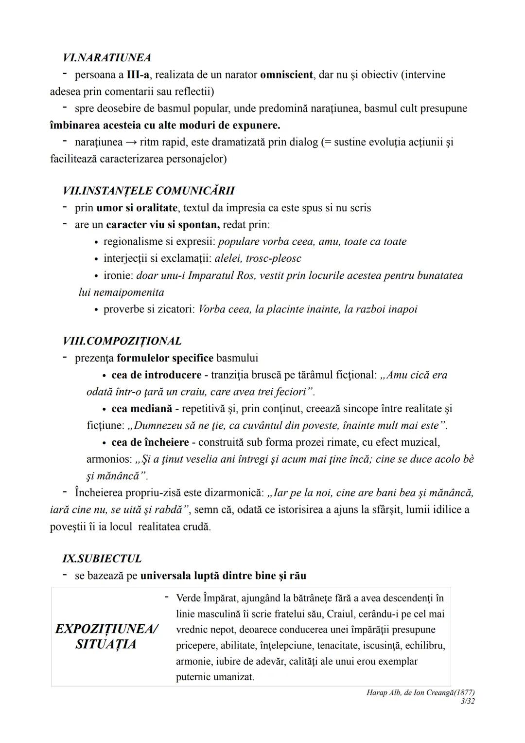 --- OCR Start ---
Harap Alb
Ion Creangă
1877
I. CONTEXTUALIZARE ȘI ÎNCADRARE
Povestea lui Harap-Alb apare în 1877, în revista Convorbiri lit