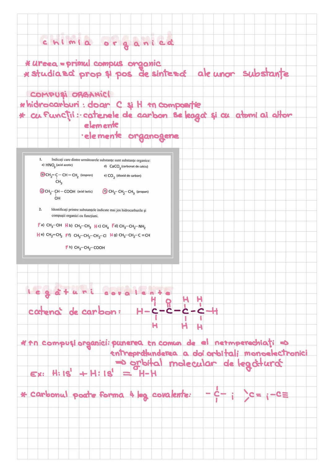 Notite Chimie Organica Clasa a 10 a