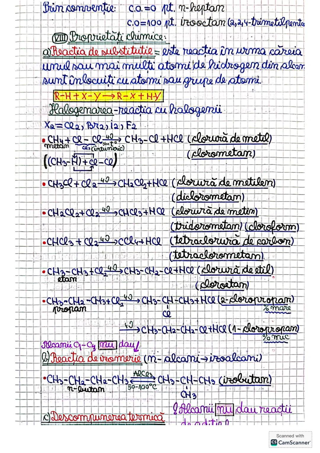 # Alcani
$n$-alcani (normali alcani)= catene liniare;
$izoalcani$ = au catene ramificate;
## II Radicali ai hidrocarburilor
- se obțin prin