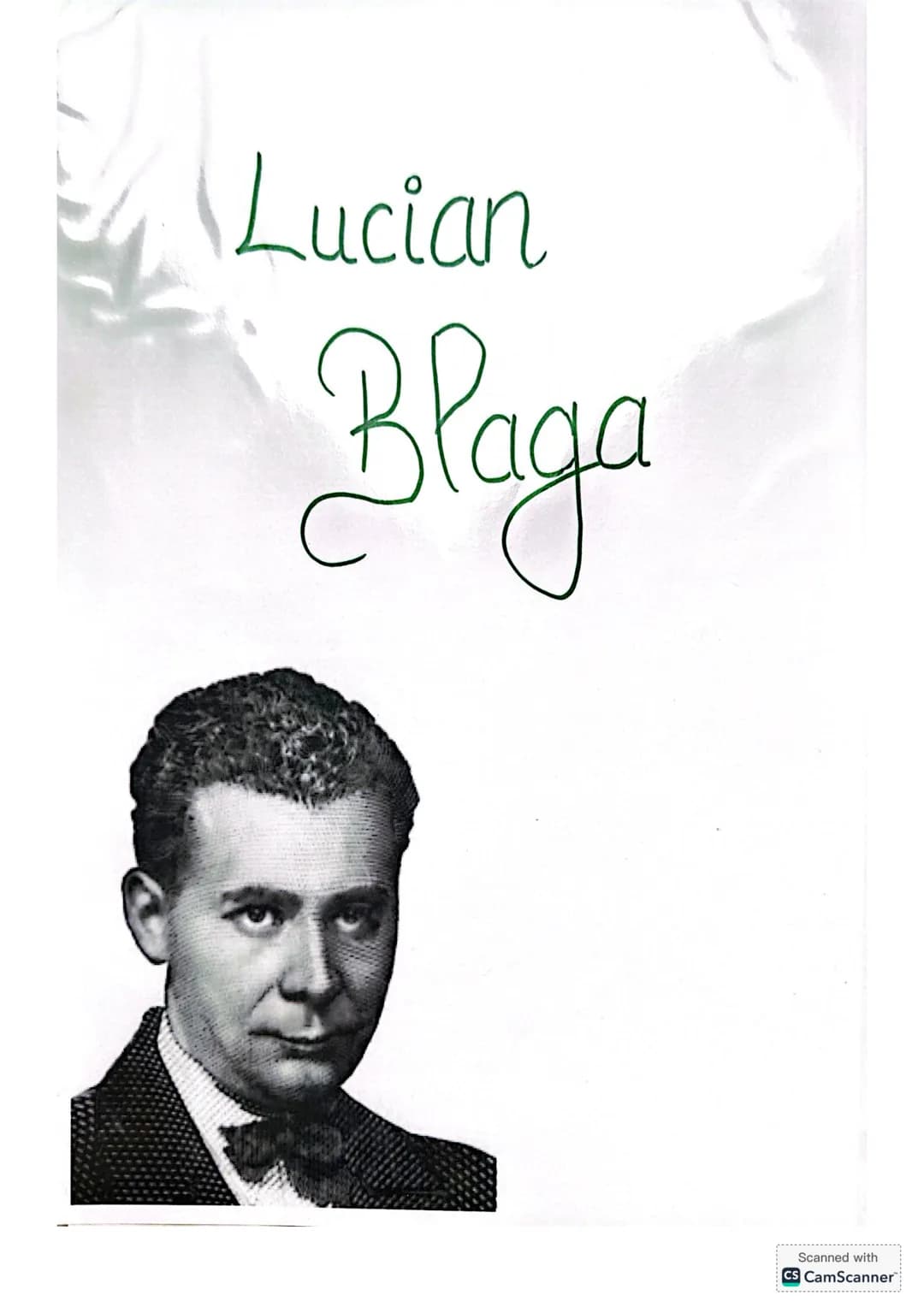 # Lucian
Blaga # Eu nu strivesc corola de minuni a
Pumii
Lucian Blaga
Copera Pui Lucian Blaga trebuie intefeasă în totalitatea el: Sdelle