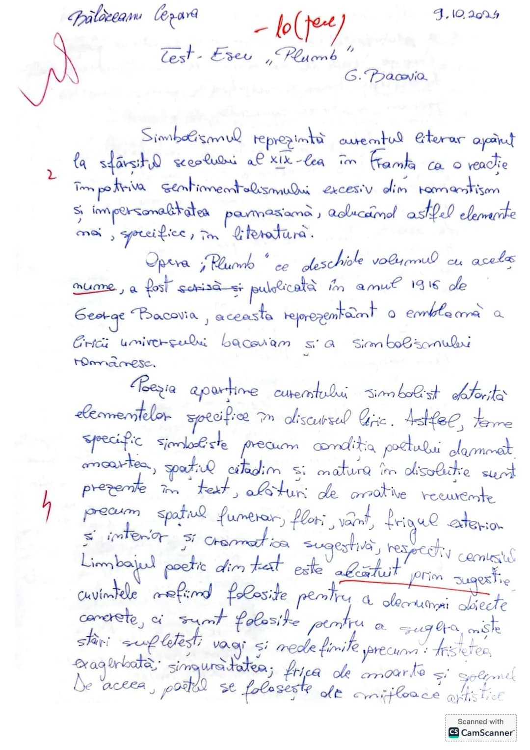 frumuseti, devim um simbol al amortis, al artificialului.
Stilistic, această idee este evidențiată şi prin aximaamul
"flori de plumb", ce of