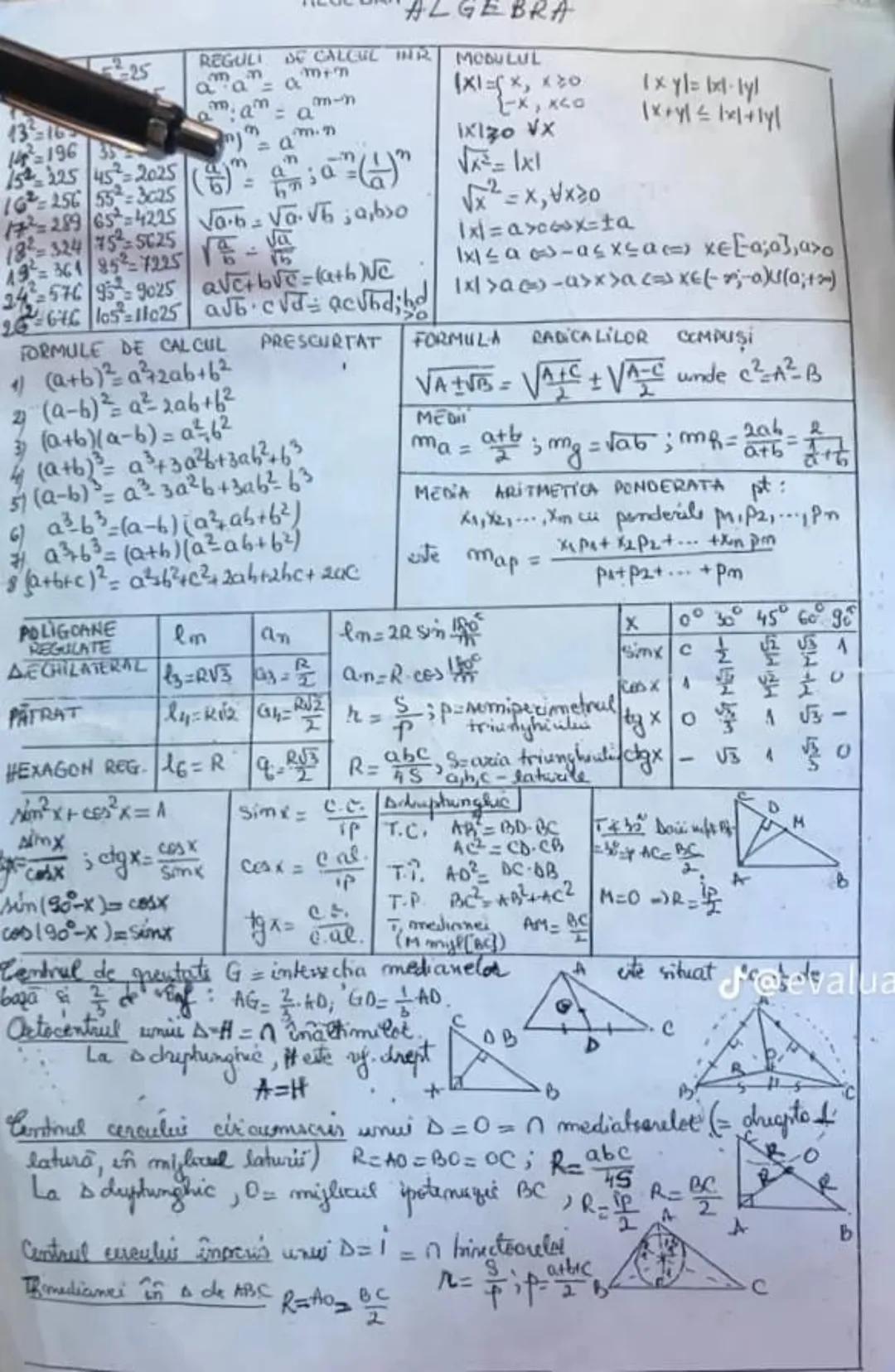 MATEMATICA-GEOMETRIE
FIGURA
FORMU LE
CORPUL GEO FORMULE
CORPUL GEO FORMULE
TRIUNGHECARE S. baba PRISMA REG Az Surma puts TRUNCHI DE
Smulet