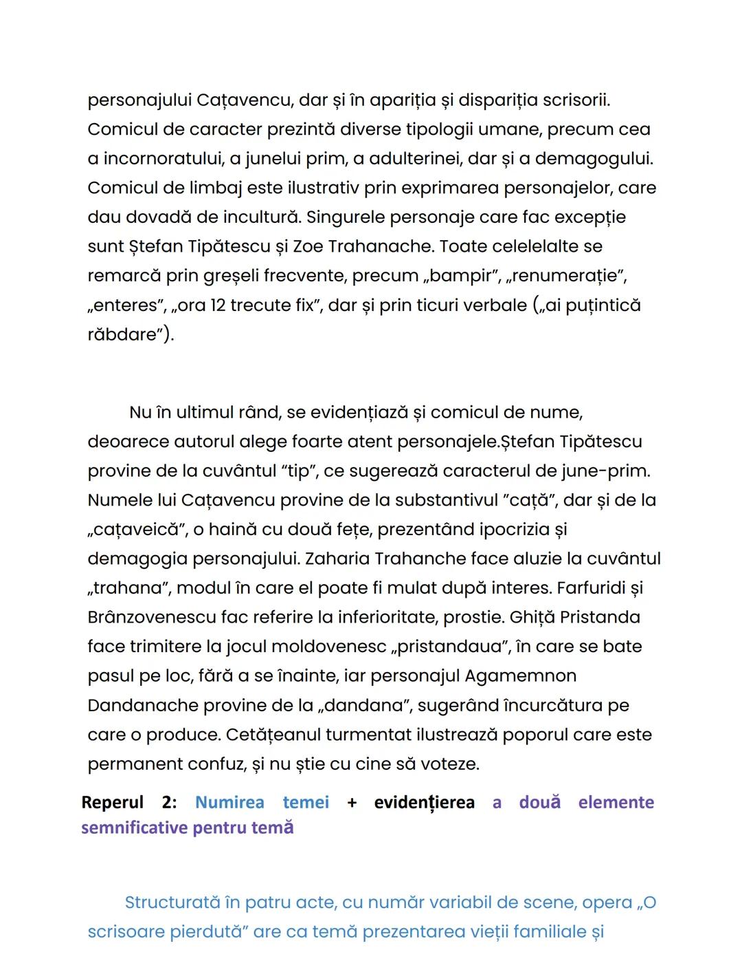 O primă trăsătură care demonstrează caracterul realist al
comediei se evidențiază la nivelul construcției personajelor, care
întruchipează c