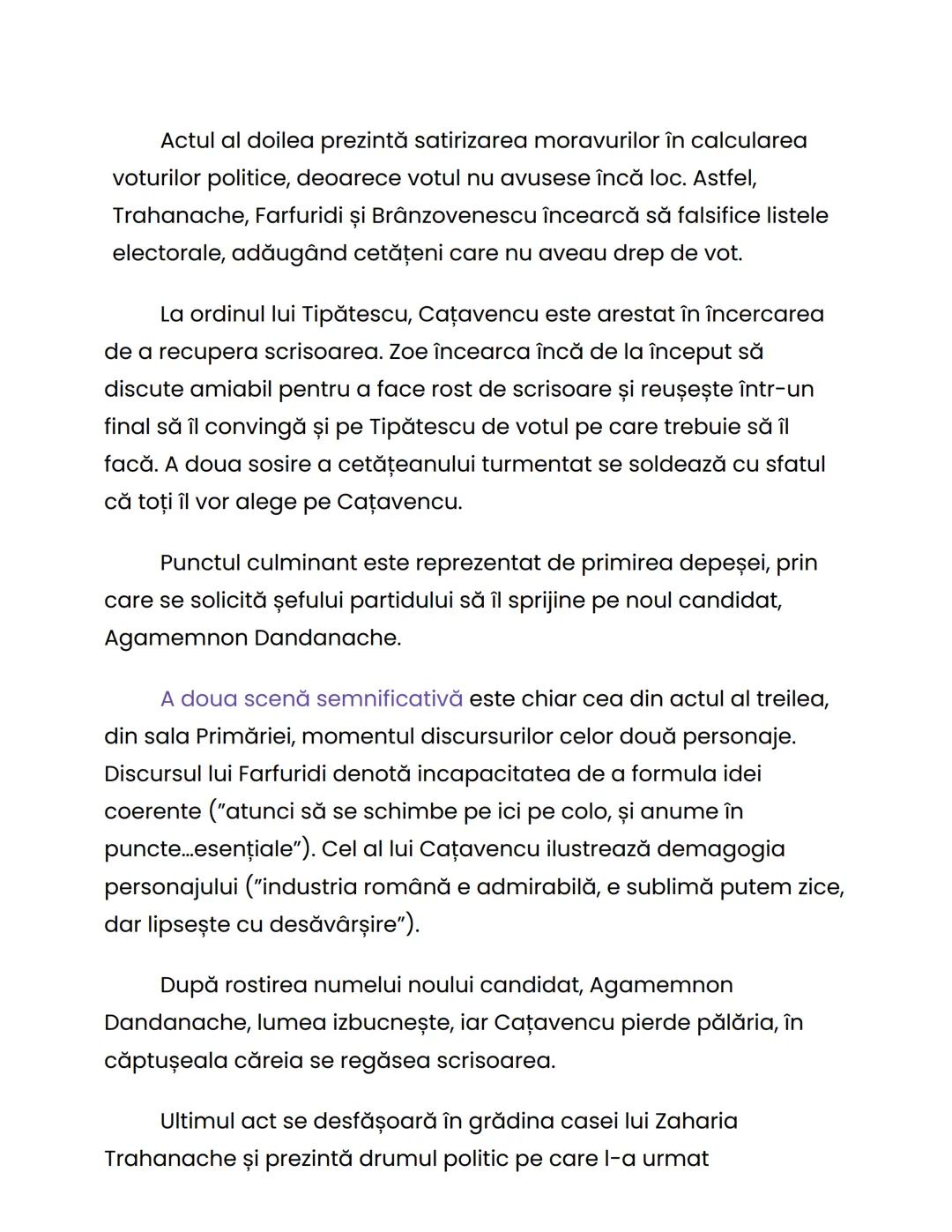 O primă trăsătură care demonstrează caracterul realist al
comediei se evidențiază la nivelul construcției personajelor, care
întruchipează c
