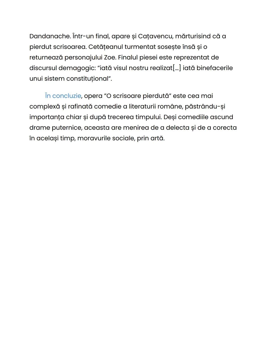 O primă trăsătură care demonstrează caracterul realist al
comediei se evidențiază la nivelul construcției personajelor, care
întruchipează c