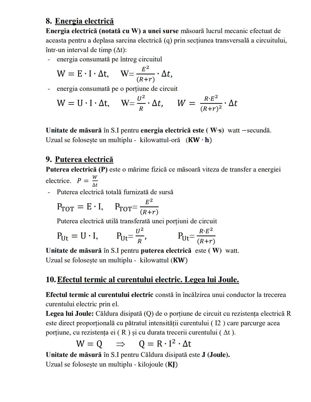 # FENOMENE ELECTRICE ȘI MAGNETICE
SINTEZĂ RECAPITULATIVĂ
1. Legea lui Coulomb.
Două corpuri electrizate aflate într-un anumit mediu, consi