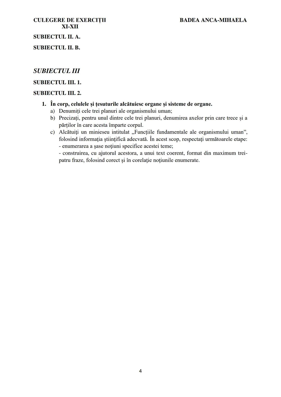 BADEA ANCA-MIHAELA
ISBN 978-973-0-37214-4
BIOLOGIE
CULEGERE DE EXERCIȚII
XI-XII
Reşiţa,
2022 CULEGERE DE EXERCIȚII
XI-XII
BADEA ANCA-