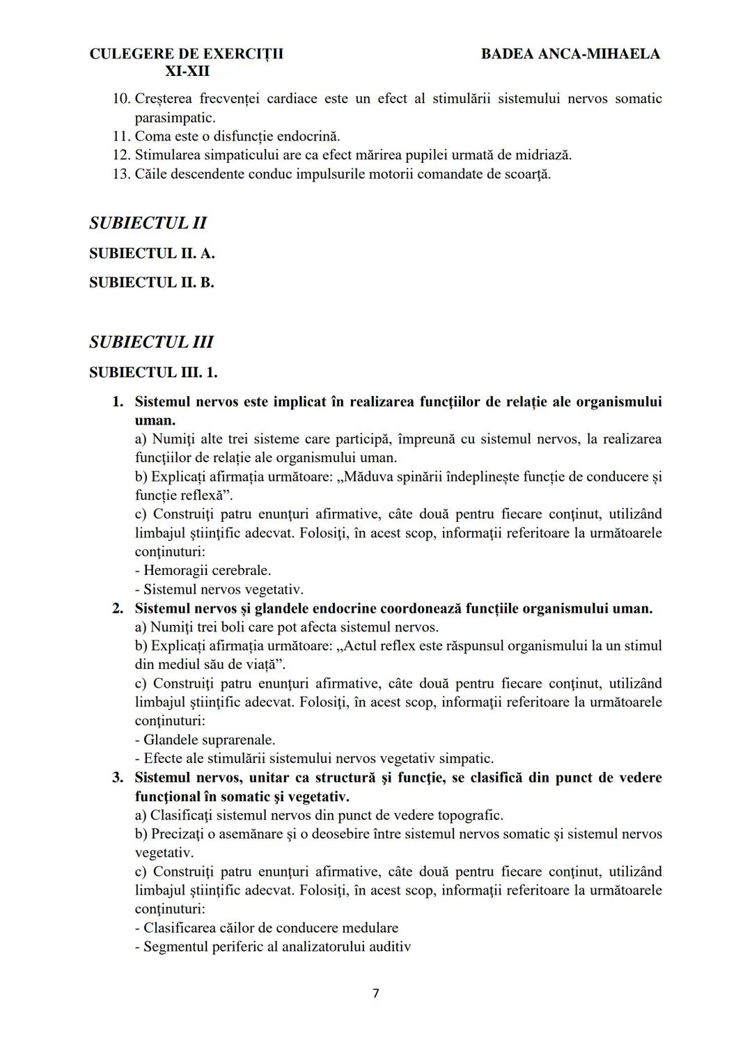 BADEA ANCA-MIHAELA
ISBN 978-973-0-37214-4
BIOLOGIE
CULEGERE DE EXERCIȚII
XI-XII
Reşiţa,
2022 CULEGERE DE EXERCIȚII
XI-XII
BADEA ANCA-
