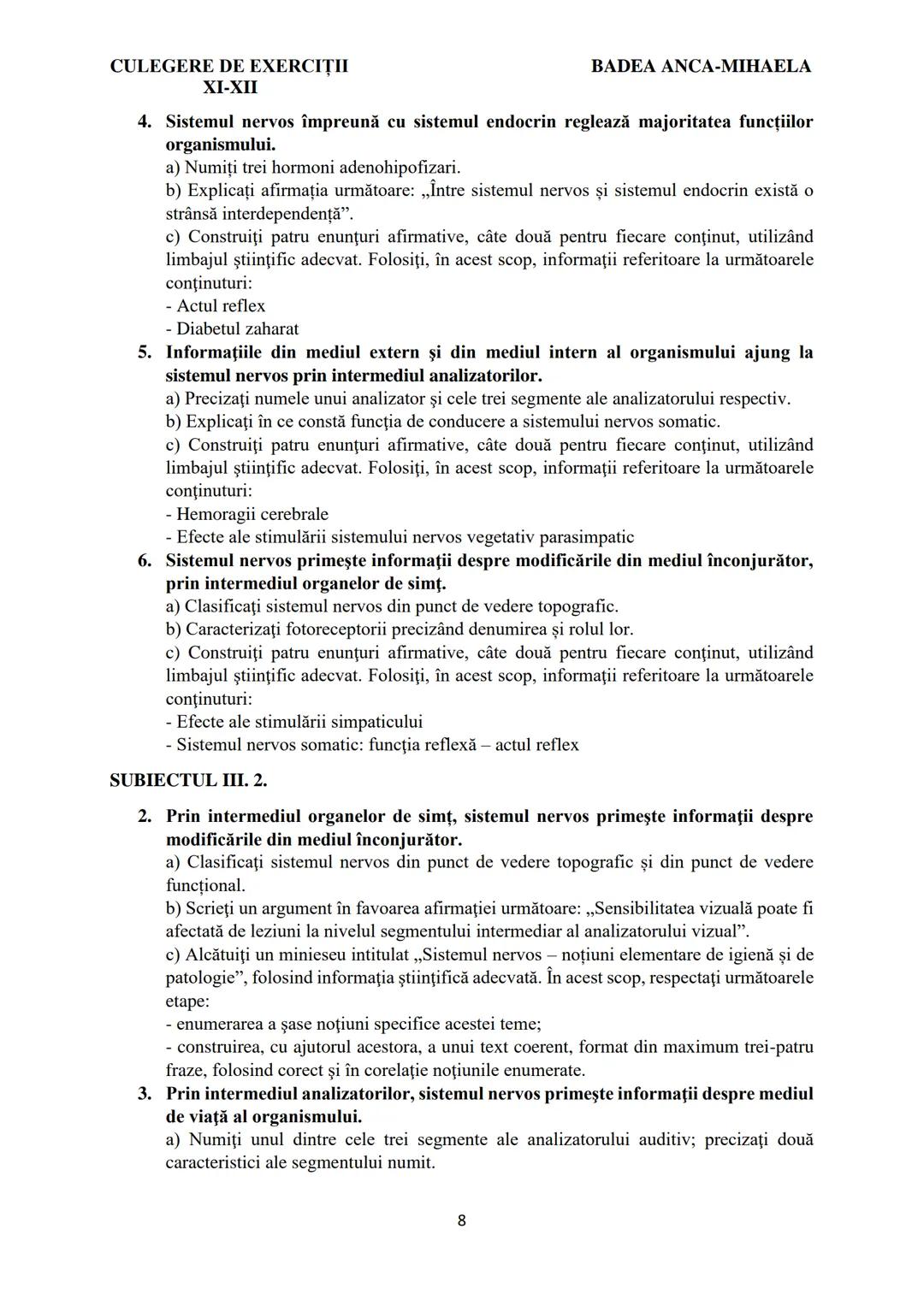 BADEA ANCA-MIHAELA
ISBN 978-973-0-37214-4
BIOLOGIE
CULEGERE DE EXERCIȚII
XI-XII
Reşiţa,
2022 CULEGERE DE EXERCIȚII
XI-XII
BADEA ANCA-