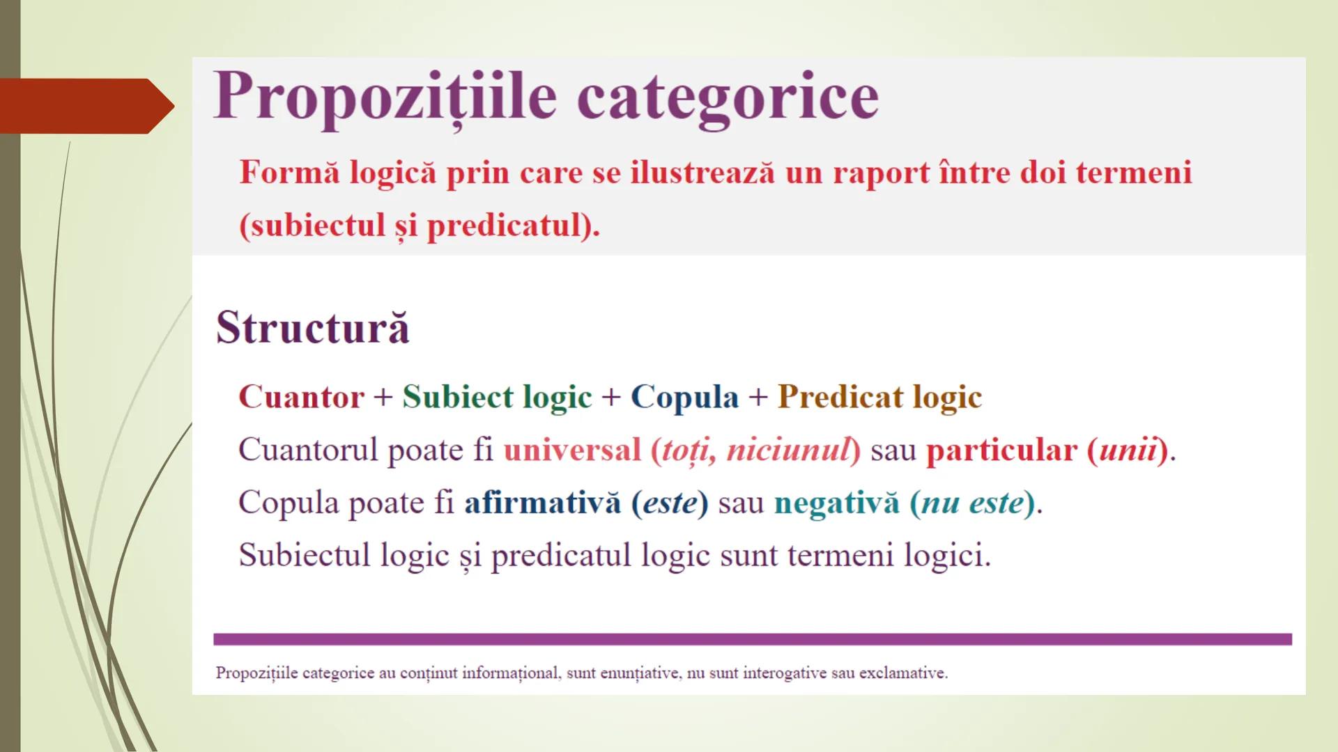 Teorie Logică @ Bacalaureat
Conţinut:
Termeni, Definire, Clasificare, Propoziții categorice, Raționamente (deductive,
inductive), Demonstra