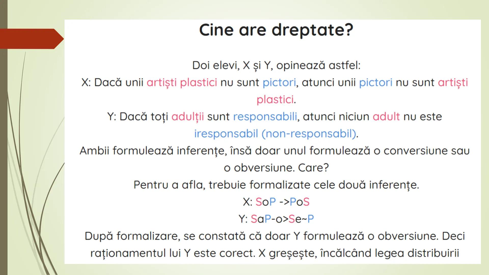Teorie Logică @ Bacalaureat
Conţinut:
Termeni, Definire, Clasificare, Propoziții categorice, Raționamente (deductive,
inductive), Demonstra