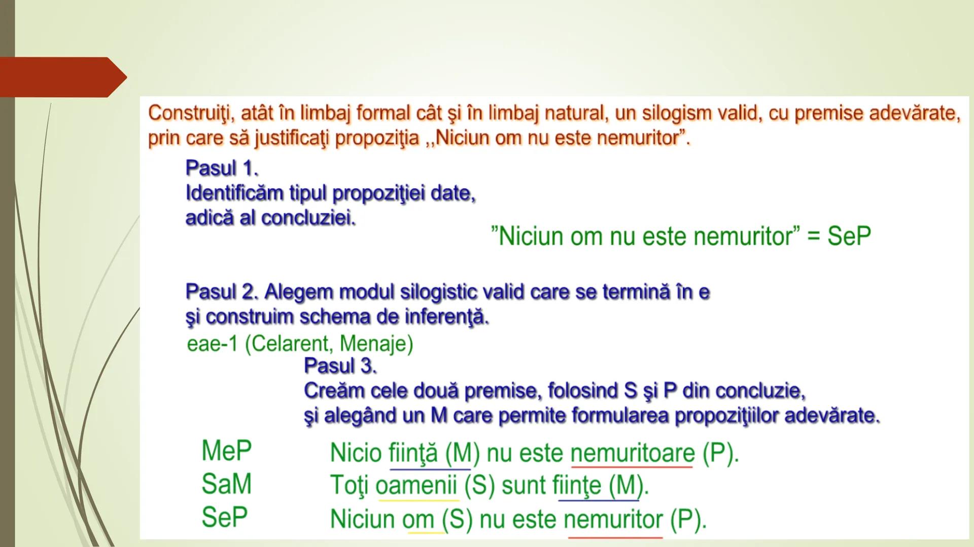 Teorie Logică @ Bacalaureat
Conţinut:
Termeni, Definire, Clasificare, Propoziții categorice, Raționamente (deductive,
inductive), Demonstra