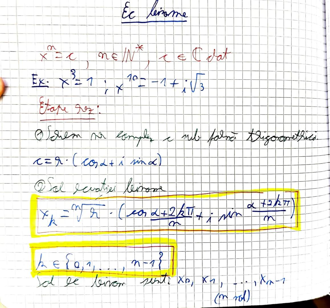 # Numere complexe
⑦ Forma algebrica a unui nr. complex
$z = a + ib$, unde $a, b \in \mathbb{R}$, $i$ = unitate imaginara
$(i^2 = -1)$
No