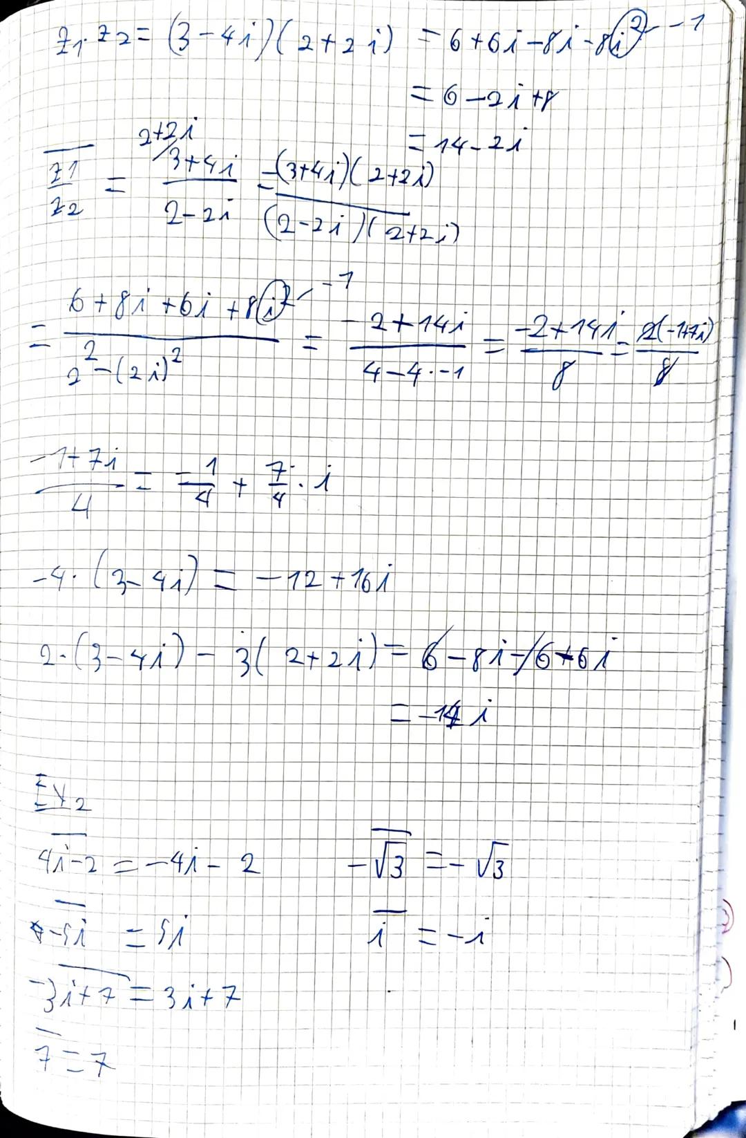# Numere complexe
⑦ Forma algebrica a unui nr. complex
$z = a + ib$, unde $a, b \in \mathbb{R}$, $i$ = unitate imaginara
$(i^2 = -1)$
No