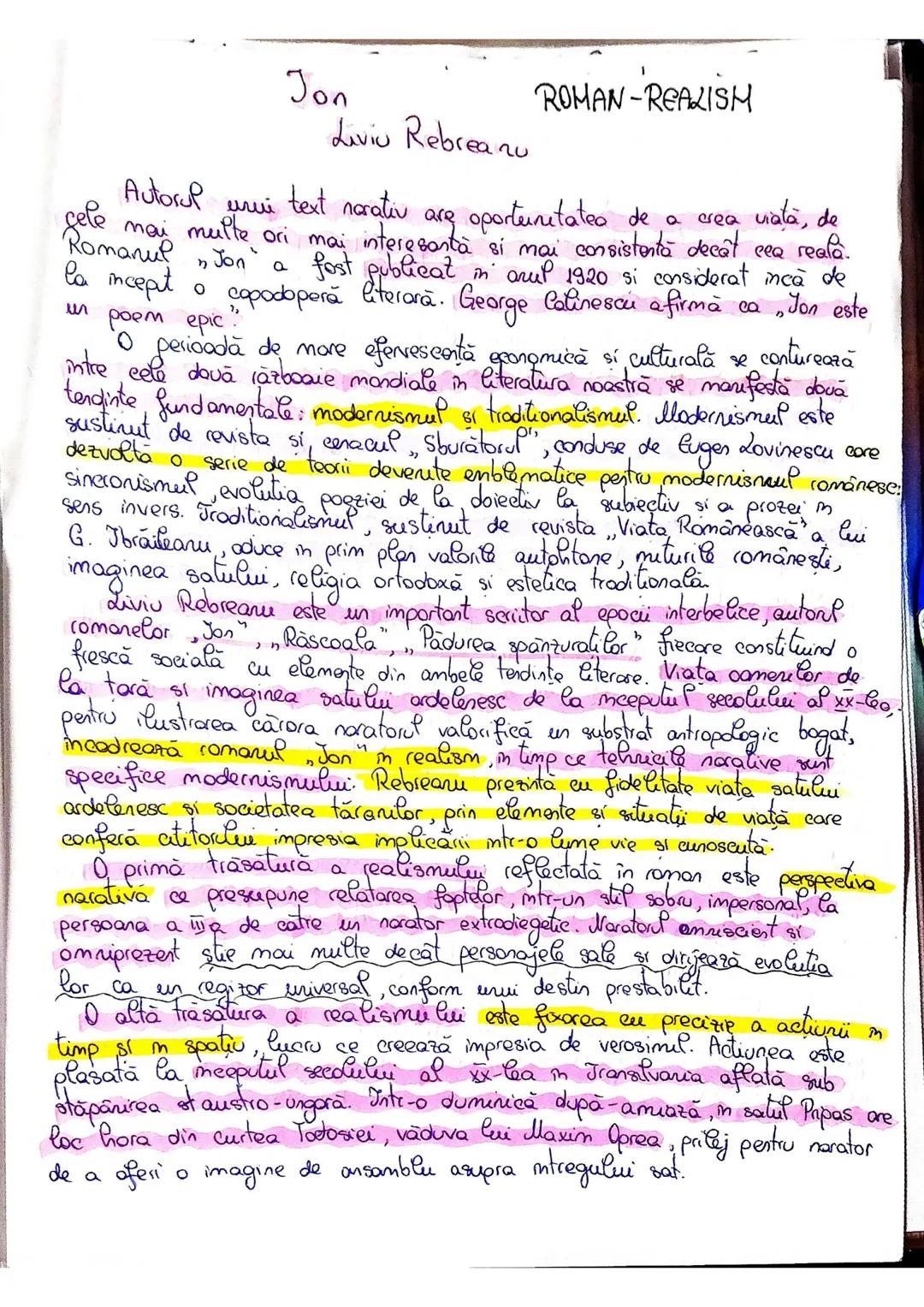 Jon
Liviu Rebreanu
ROMAN-REALISH
Autorul unui text narativ are oportunitatea de a crea viata, de
cele mai multe ori mai interesantă si ma