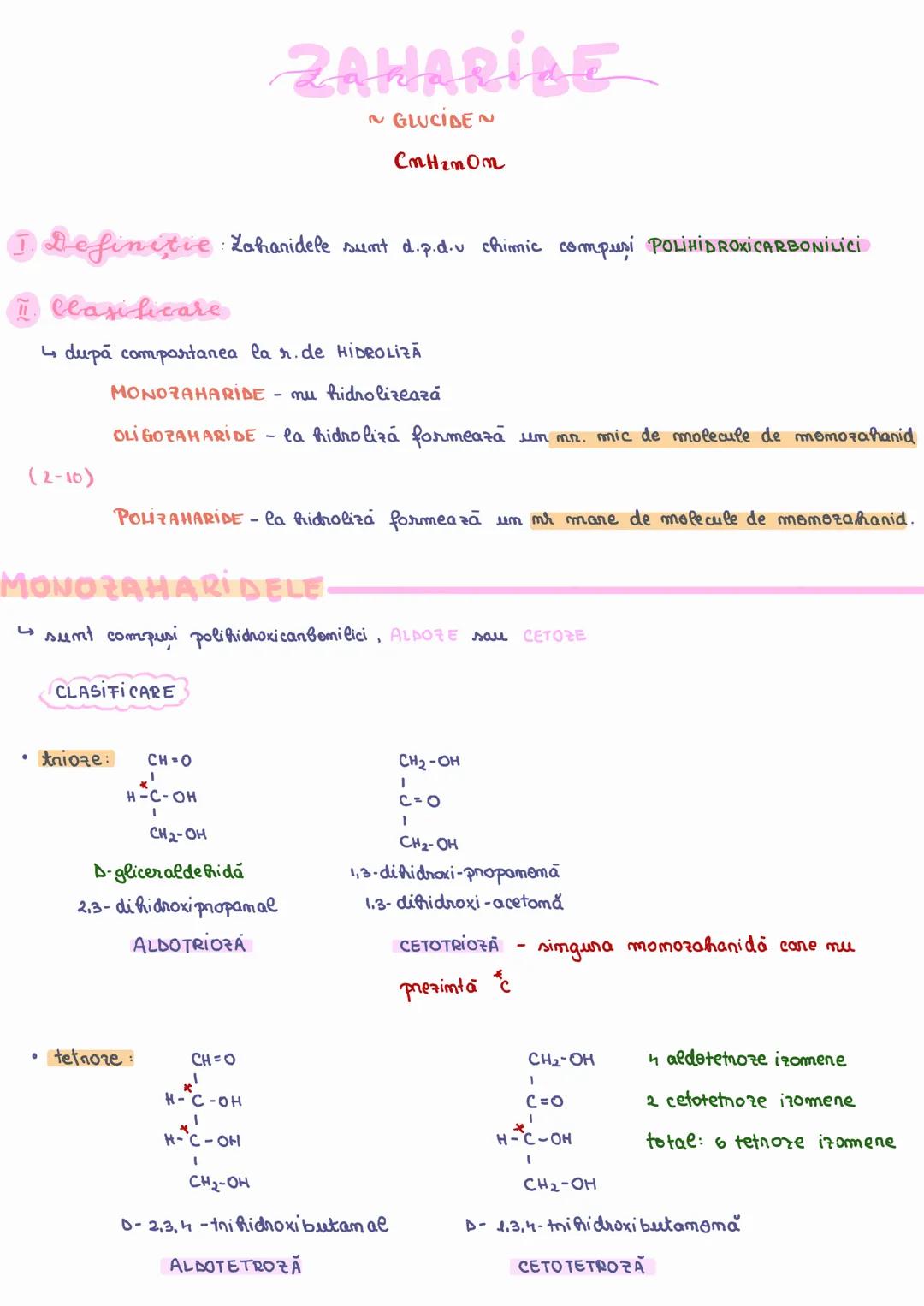 ZAHARIDE-MONOZAHARIDE SI DIZAHARIDE(fara polizaharide)