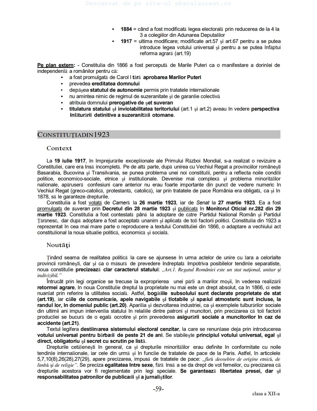 Descarcat de pe site-ul ebacalaureat.ro
Istorie
Sinteze
Bacalaureat
clasa a XII-a
(Descarcat de pe site-ul ebacalaureat.ro)
CUPRINS
Capitolu