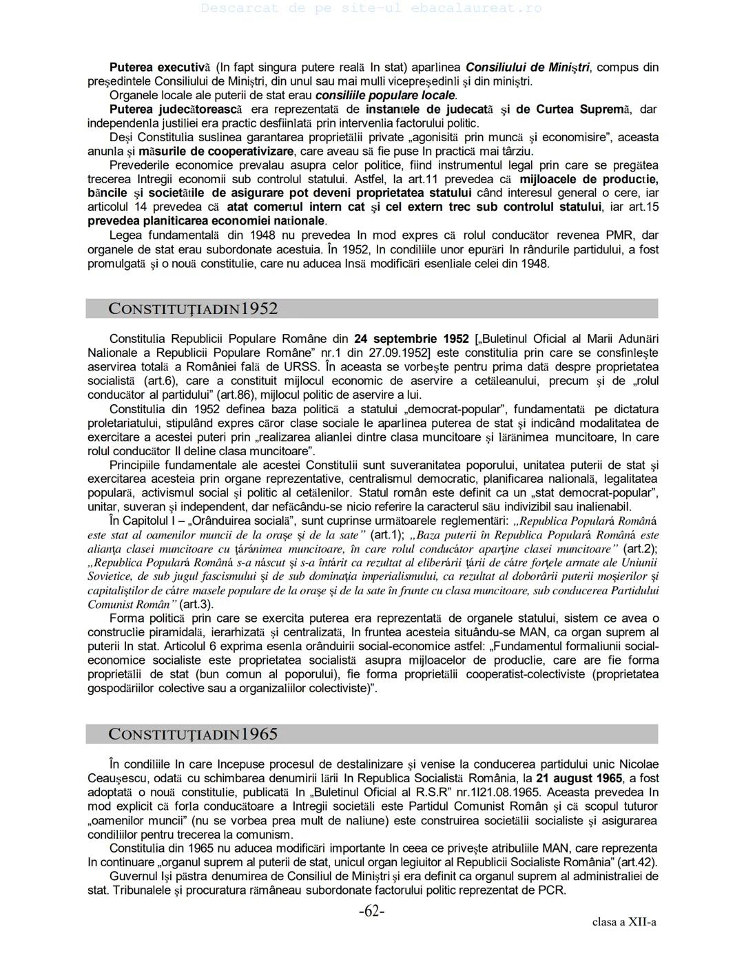 Descarcat de pe site-ul ebacalaureat.ro
Istorie
Sinteze
Bacalaureat
clasa a XII-a
(Descarcat de pe site-ul ebacalaureat.ro)
CUPRINS
Capitolu