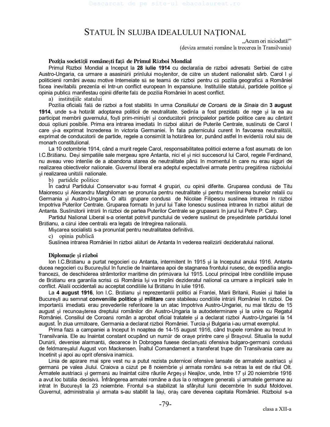 Descarcat de pe site-ul ebacalaureat.ro
Istorie
Sinteze
Bacalaureat
clasa a XII-a
(Descarcat de pe site-ul ebacalaureat.ro)
CUPRINS
Capitolu