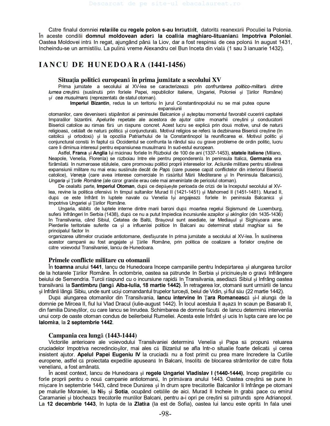Descarcat de pe site-ul ebacalaureat.ro
Istorie
Sinteze
Bacalaureat
clasa a XII-a
(Descarcat de pe site-ul ebacalaureat.ro)
CUPRINS
Capitolu