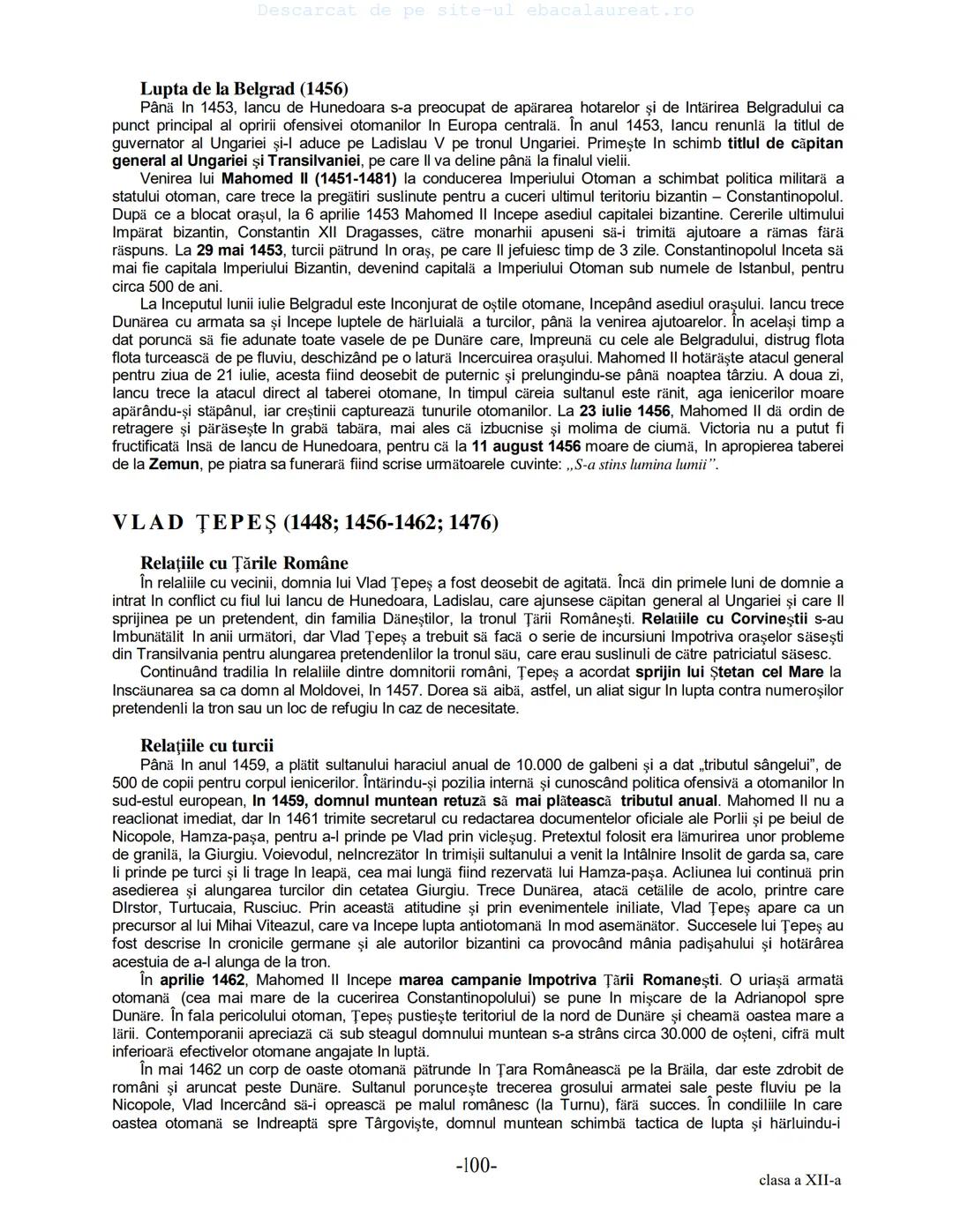 Descarcat de pe site-ul ebacalaureat.ro
Istorie
Sinteze
Bacalaureat
clasa a XII-a
(Descarcat de pe site-ul ebacalaureat.ro)
CUPRINS
Capitolu