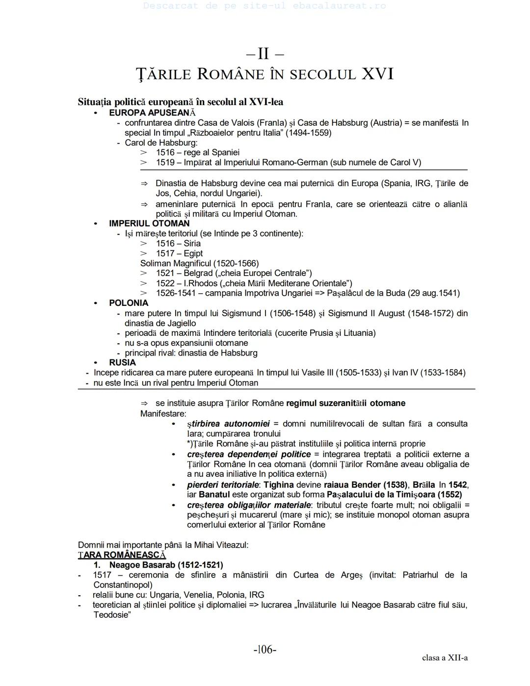 Descarcat de pe site-ul ebacalaureat.ro
Istorie
Sinteze
Bacalaureat
clasa a XII-a
(Descarcat de pe site-ul ebacalaureat.ro)
CUPRINS
Capitolu