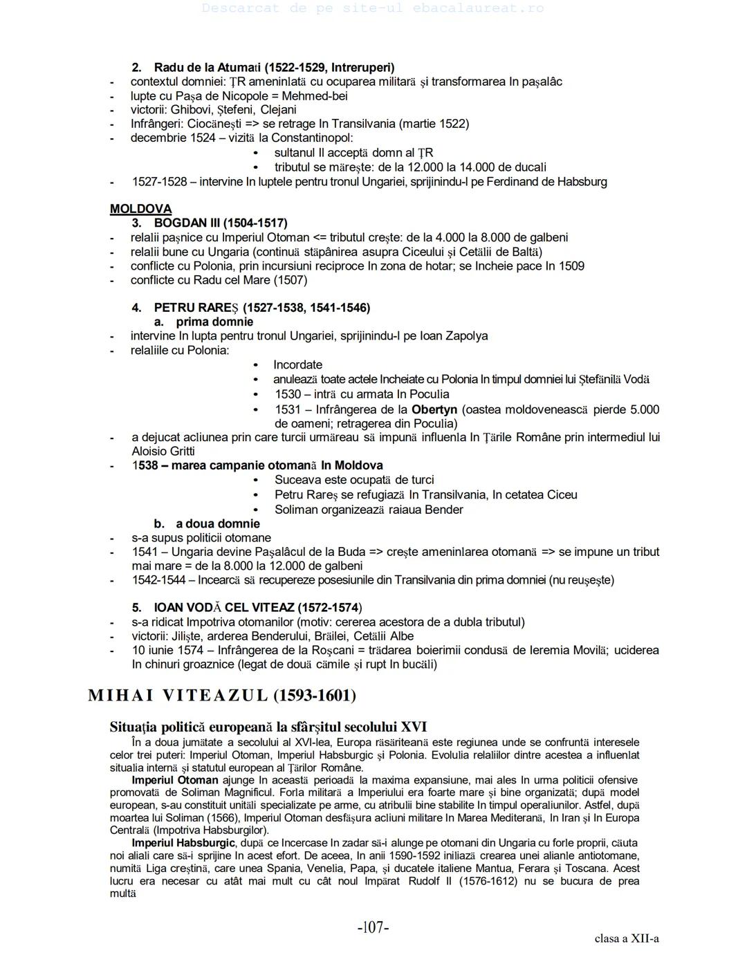 Descarcat de pe site-ul ebacalaureat.ro
Istorie
Sinteze
Bacalaureat
clasa a XII-a
(Descarcat de pe site-ul ebacalaureat.ro)
CUPRINS
Capitolu