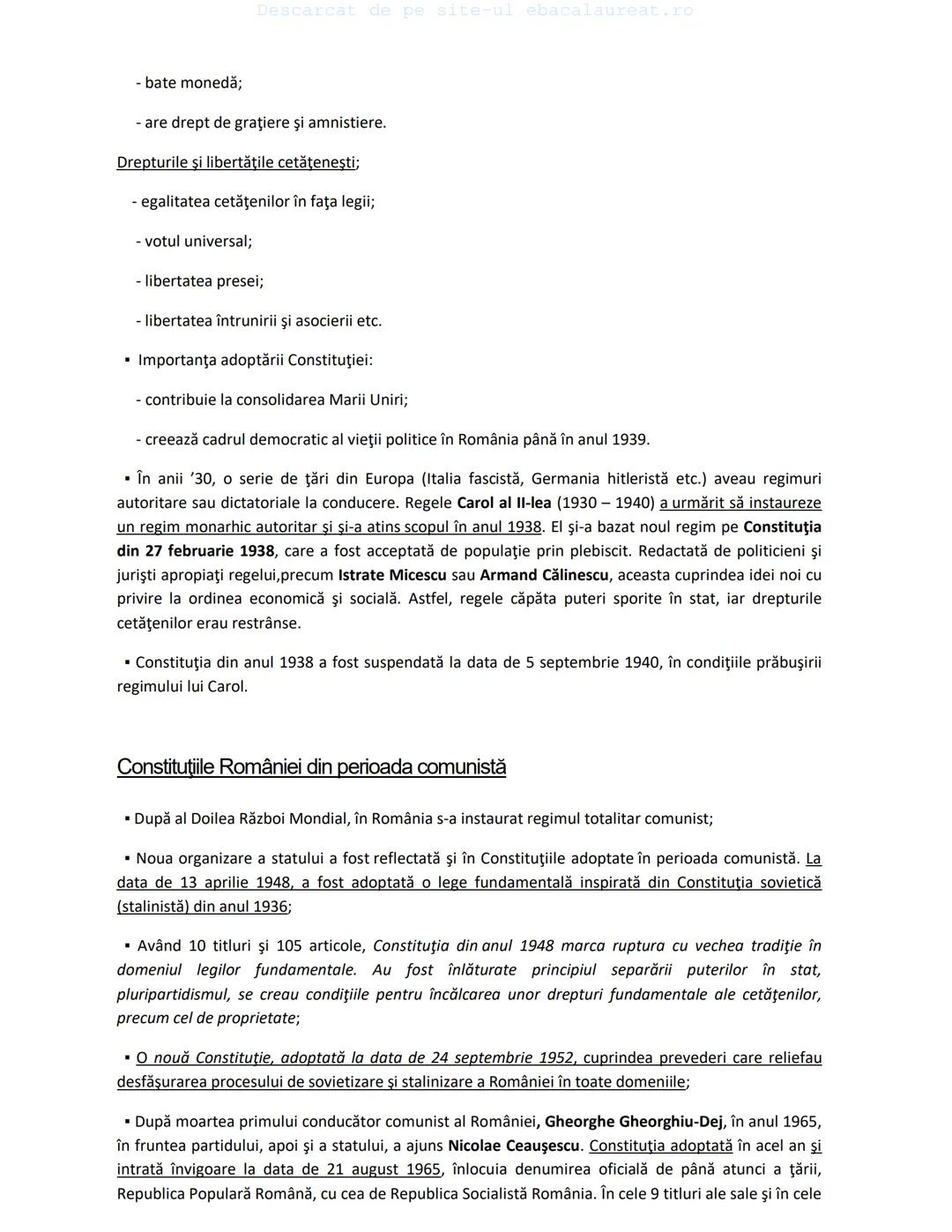 Descarcat de pe site-ul ebacalaureat.ro
Istorie
Sinteze
Bacalaureat
clasa a XII-a
(Descarcat de pe site-ul ebacalaureat.ro)
CUPRINS
Capitolu