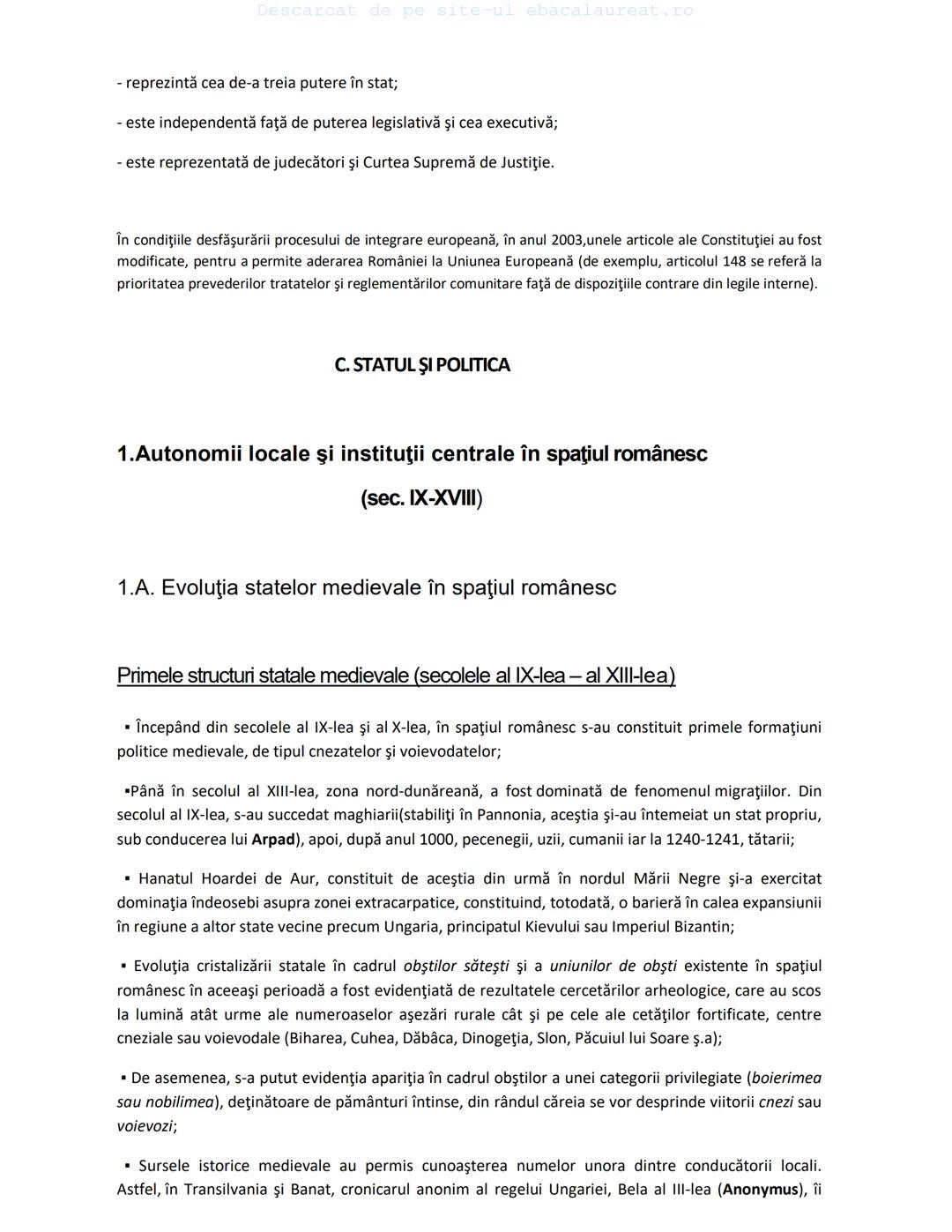 Descarcat de pe site-ul ebacalaureat.ro
Istorie
Sinteze
Bacalaureat
clasa a XII-a
(Descarcat de pe site-ul ebacalaureat.ro)
CUPRINS
Capitolu