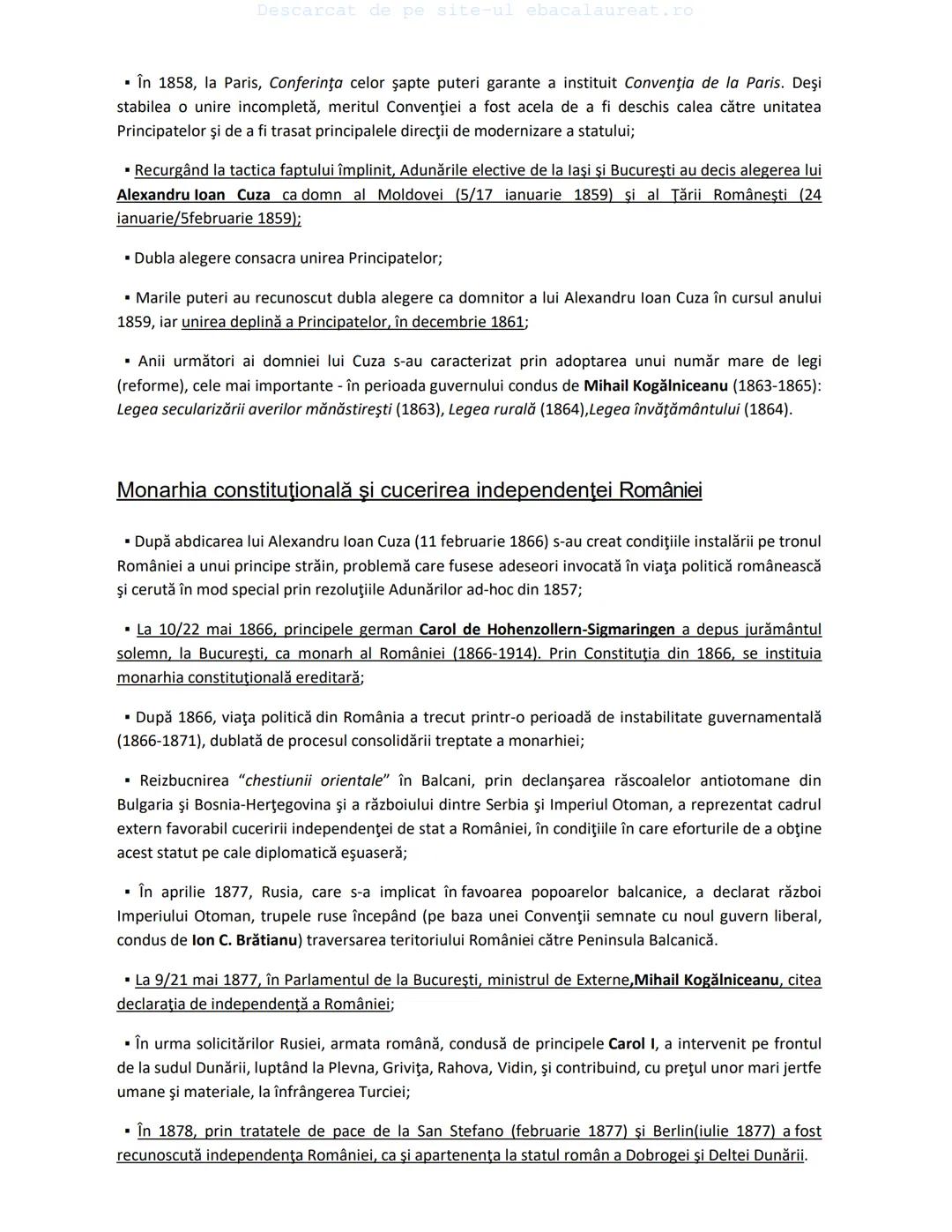 Descarcat de pe site-ul ebacalaureat.ro
Istorie
Sinteze
Bacalaureat
clasa a XII-a
(Descarcat de pe site-ul ebacalaureat.ro)
CUPRINS
Capitolu