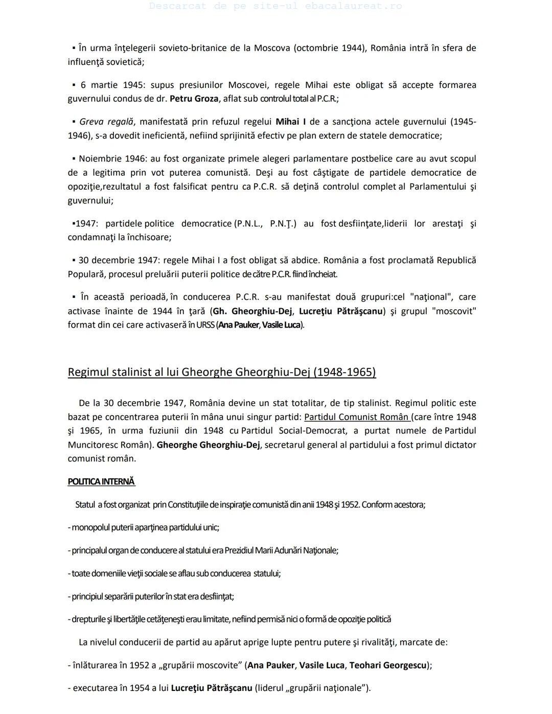 Descarcat de pe site-ul ebacalaureat.ro
Istorie
Sinteze
Bacalaureat
clasa a XII-a
(Descarcat de pe site-ul ebacalaureat.ro)
CUPRINS
Capitolu