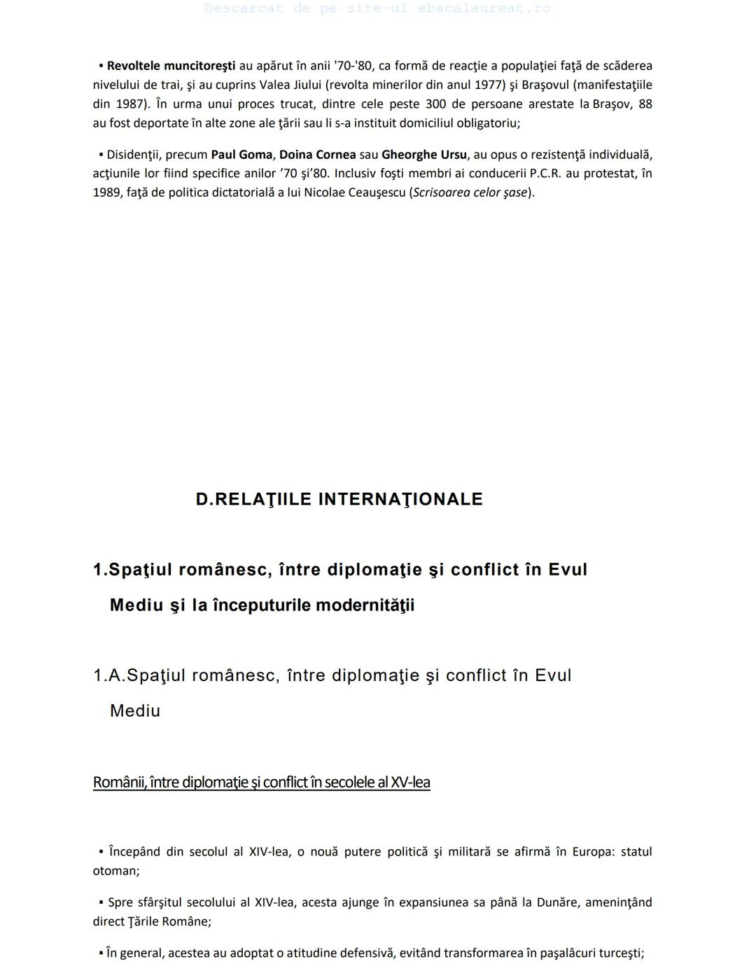 Descarcat de pe site-ul ebacalaureat.ro
Istorie
Sinteze
Bacalaureat
clasa a XII-a
(Descarcat de pe site-ul ebacalaureat.ro)
CUPRINS
Capitolu