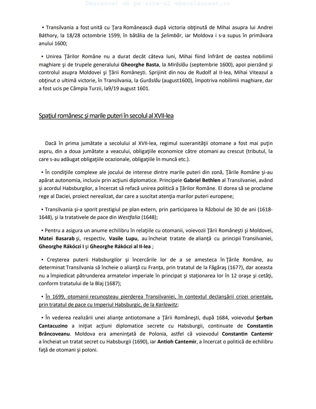 Descarcat de pe site-ul ebacalaureat.ro
Istorie
Sinteze
Bacalaureat
clasa a XII-a
(Descarcat de pe site-ul ebacalaureat.ro)
CUPRINS
Capitolu