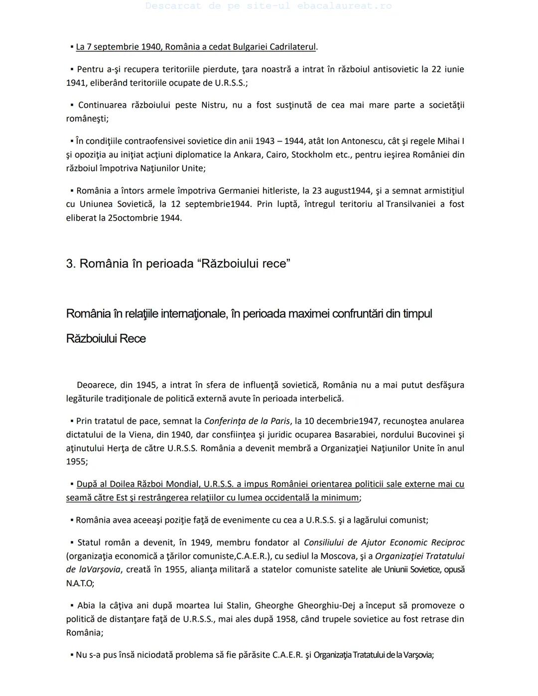 Descarcat de pe site-ul ebacalaureat.ro
Istorie
Sinteze
Bacalaureat
clasa a XII-a
(Descarcat de pe site-ul ebacalaureat.ro)
CUPRINS
Capitolu