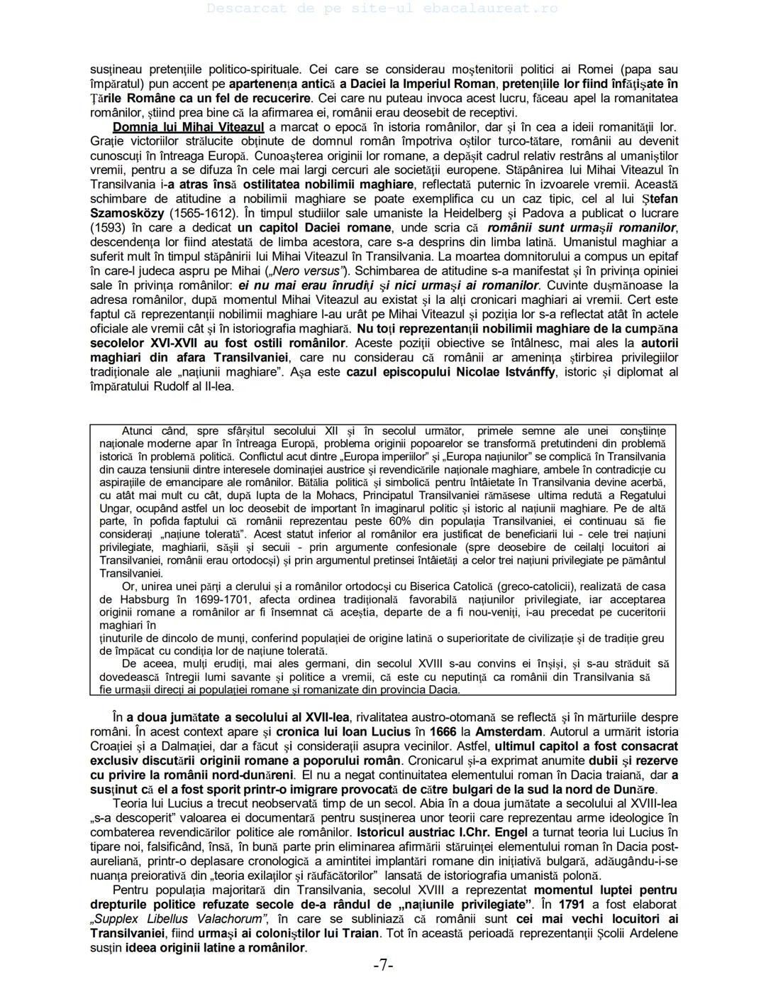 Descarcat de pe site-ul ebacalaureat.ro
Istorie
Sinteze
Bacalaureat
clasa a XII-a
(Descarcat de pe site-ul ebacalaureat.ro)
CUPRINS
Capitolu