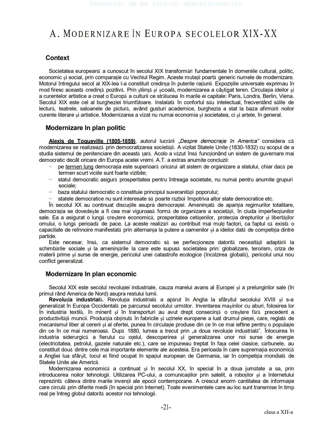 Descarcat de pe site-ul ebacalaureat.ro
Istorie
Sinteze
Bacalaureat
clasa a XII-a
(Descarcat de pe site-ul ebacalaureat.ro)
CUPRINS
Capitolu