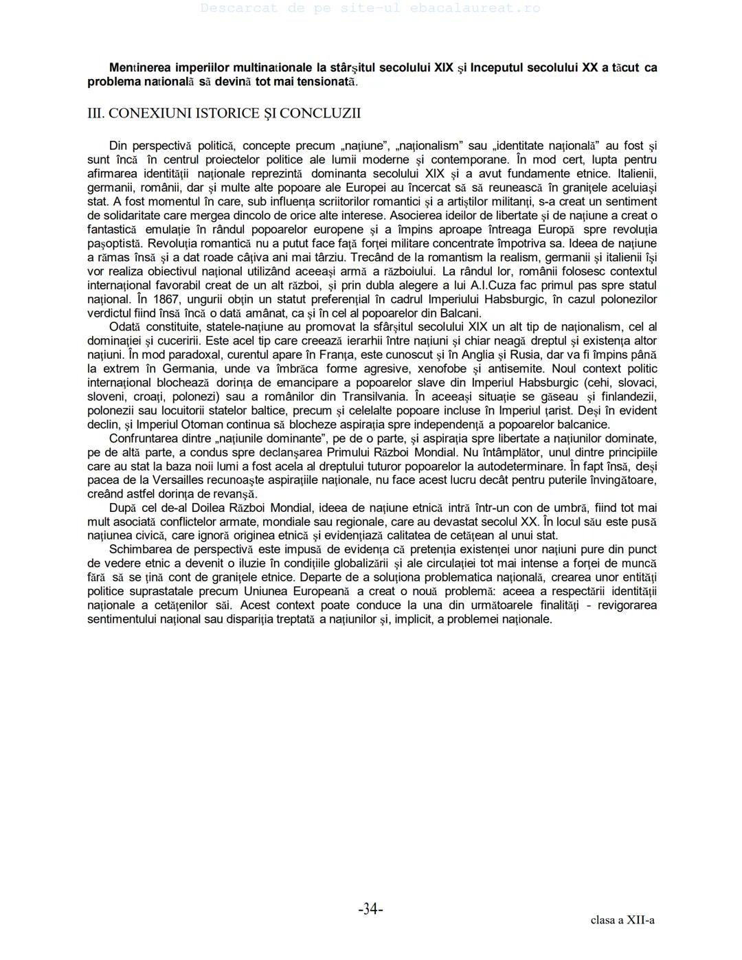 Descarcat de pe site-ul ebacalaureat.ro
Istorie
Sinteze
Bacalaureat
clasa a XII-a
(Descarcat de pe site-ul ebacalaureat.ro)
CUPRINS
Capitolu