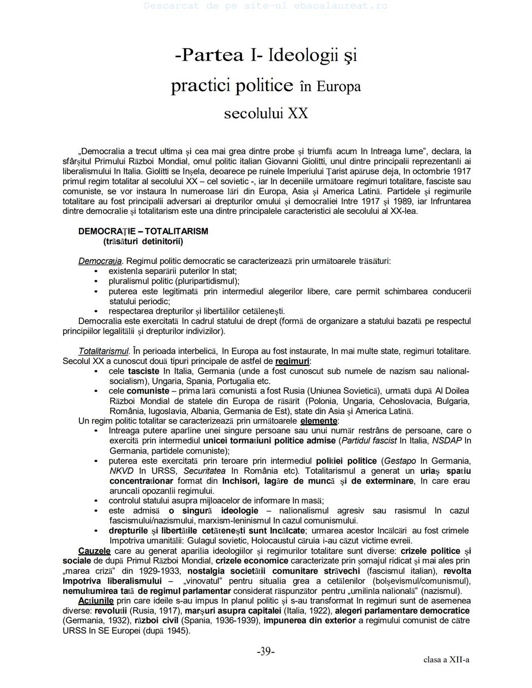 Descarcat de pe site-ul ebacalaureat.ro
Istorie
Sinteze
Bacalaureat
clasa a XII-a
(Descarcat de pe site-ul ebacalaureat.ro)
CUPRINS
Capitolu