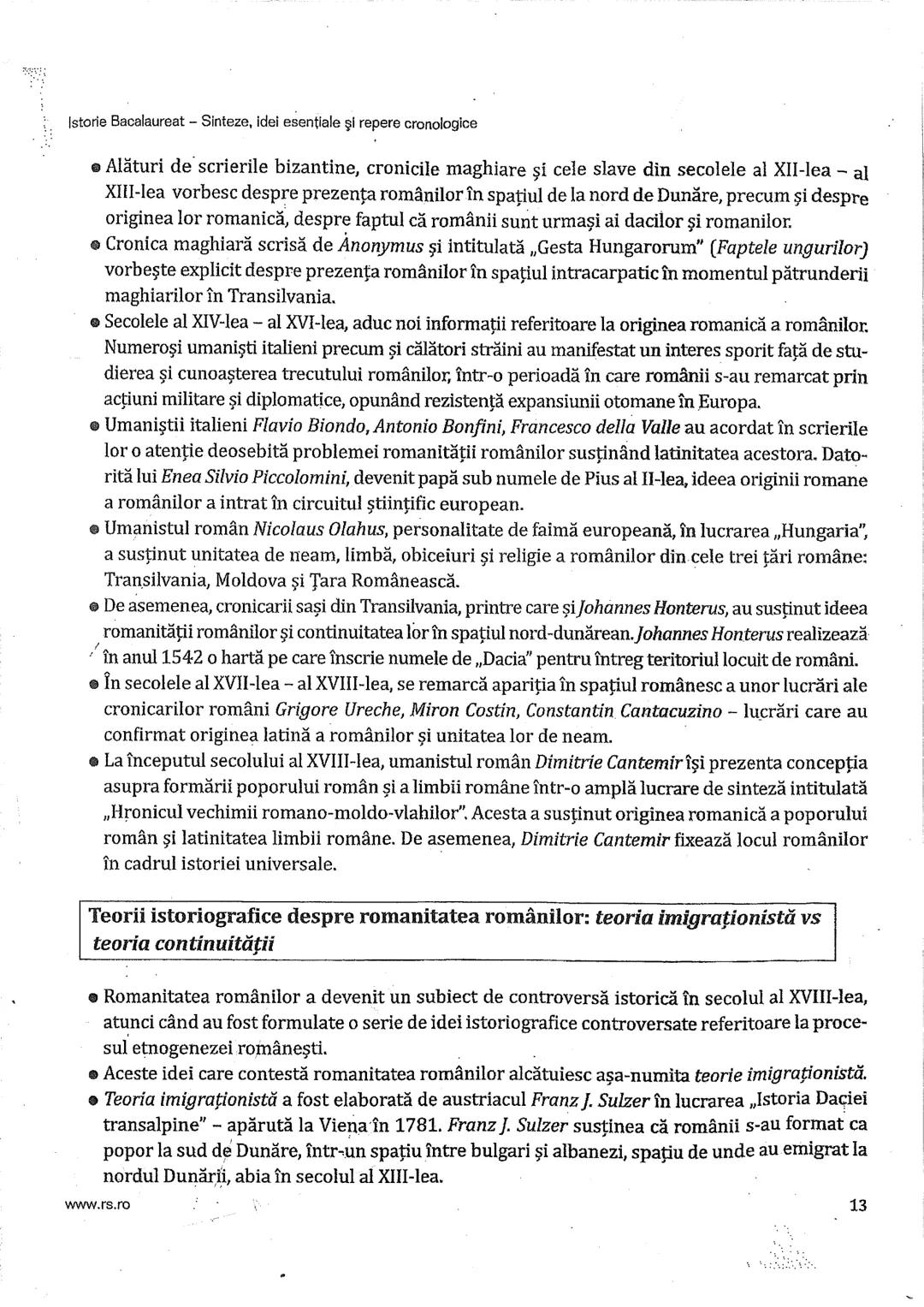 # Cap?
Istorie Bacalaureat - Sinteze, idei esenţiale şi repere cronologice
# Romanitatea românilor în viziunea istoricilor
## Ce reprezint