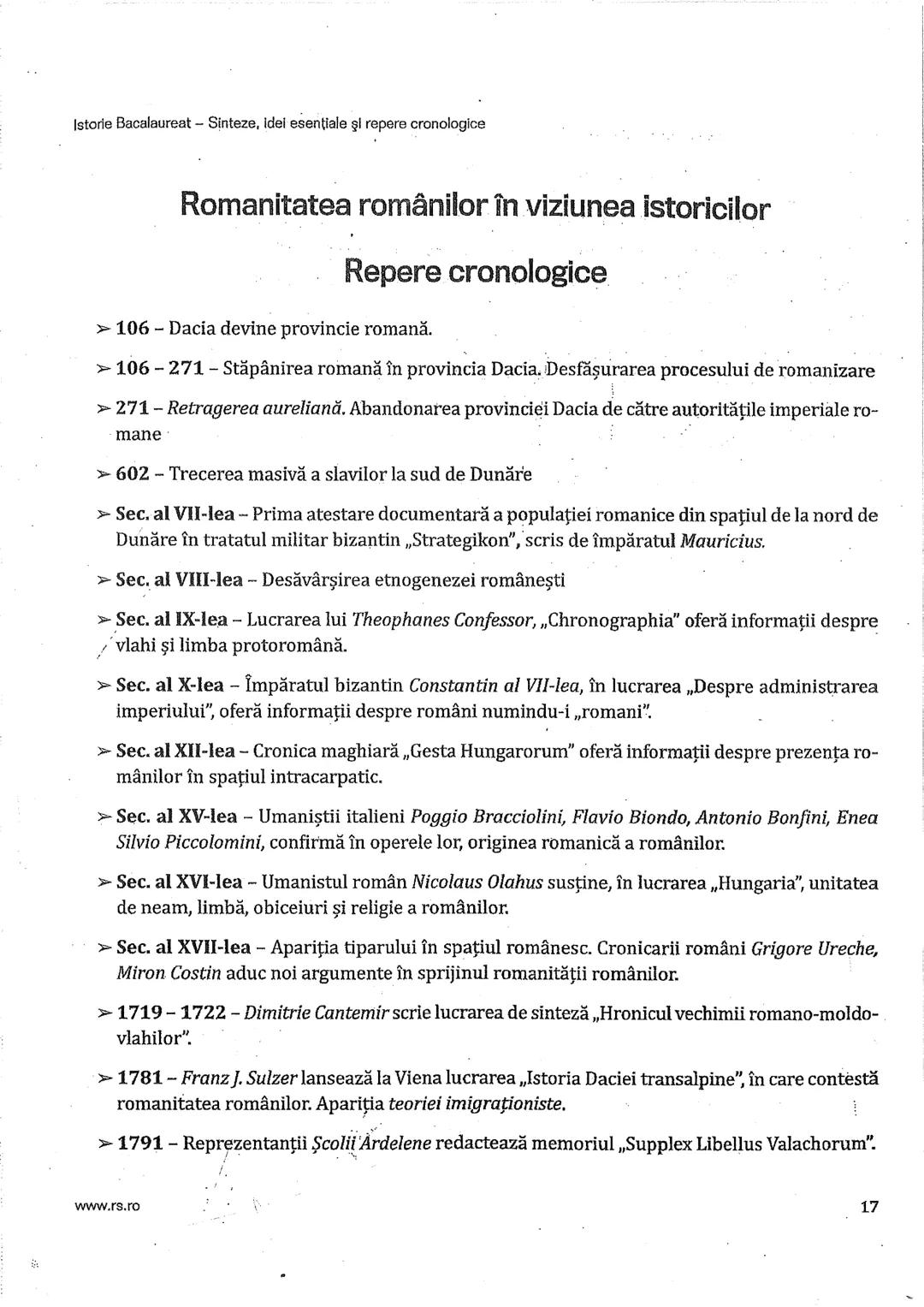 # Cap?
Istorie Bacalaureat - Sinteze, idei esenţiale şi repere cronologice
# Romanitatea românilor în viziunea istoricilor
## Ce reprezint