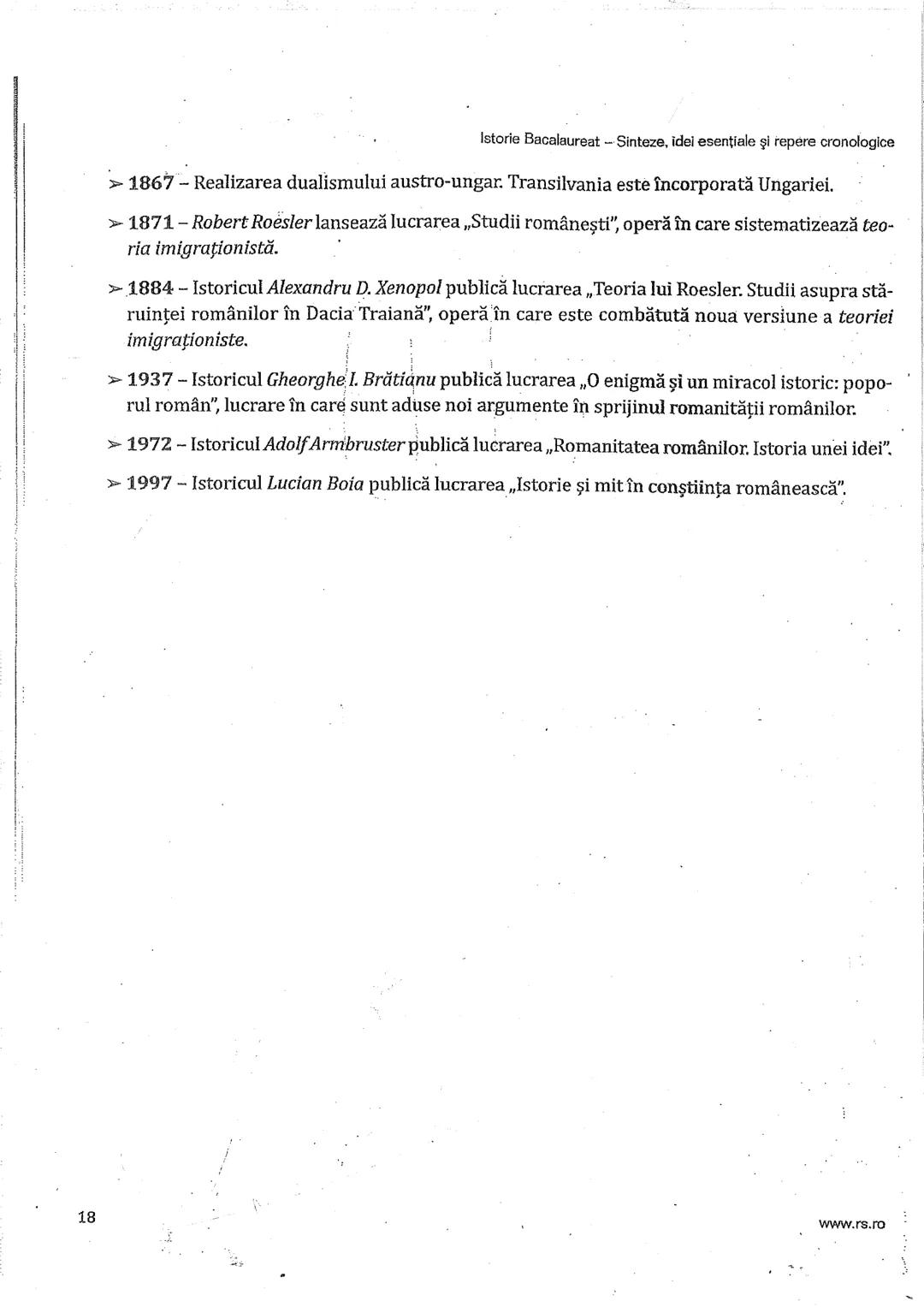 # Cap?
Istorie Bacalaureat - Sinteze, idei esenţiale şi repere cronologice
# Romanitatea românilor în viziunea istoricilor
## Ce reprezint