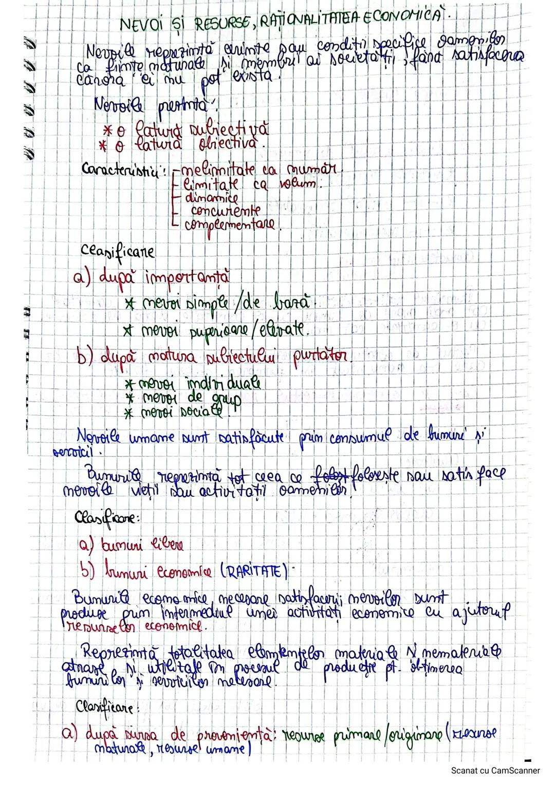# NEVOI ŞI RESURSE, RATIONALITATEA ECONOMICA.
Nevoile reprezintă arinte sau conditi co specifice damenitos
ca fiinte matunale si membri ai