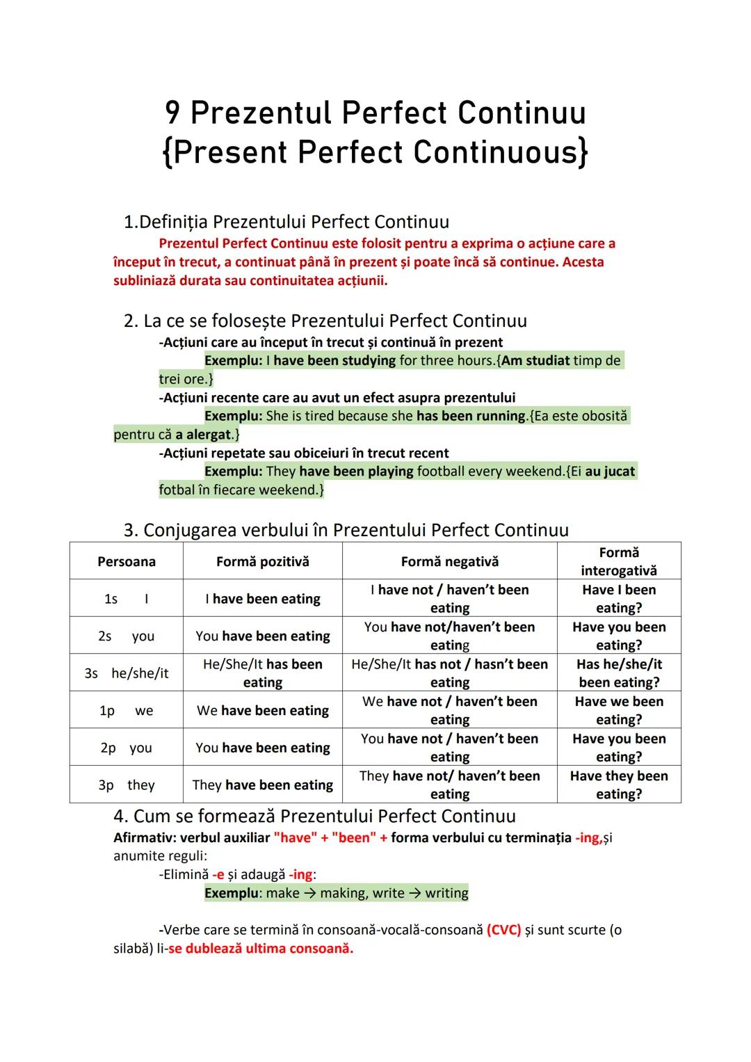 # 9 Prezentul Perfect Continu
{Present Perfect Continuous}
1.Definiția Prezentului Perfect Continu
Prezentul Perfect Continu este folosit p